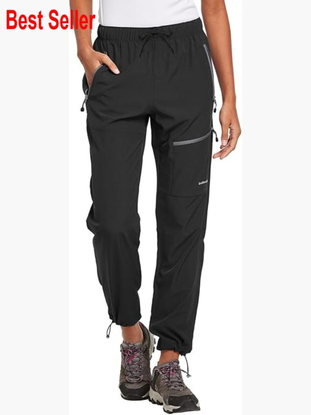 Quick Dry Water Resistant Hiking Pants Elastic Waist Cargo